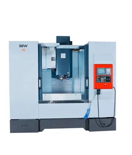 BFW V6 Vertical Machining Center, which is a type of CNC (Computer Numerical Control) machine used for milling operations.